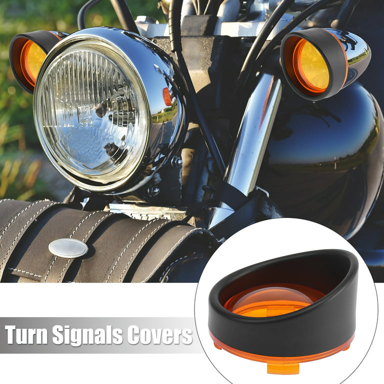 Bullet Light Chrome-Amber Lens Long Stem-Marker Lights-Indicators-1pc Motorbike